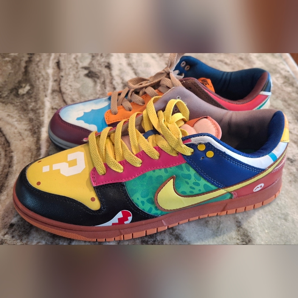 Nike Dunk What The Super Mario Shoes Andrew Chiou Mens 10
